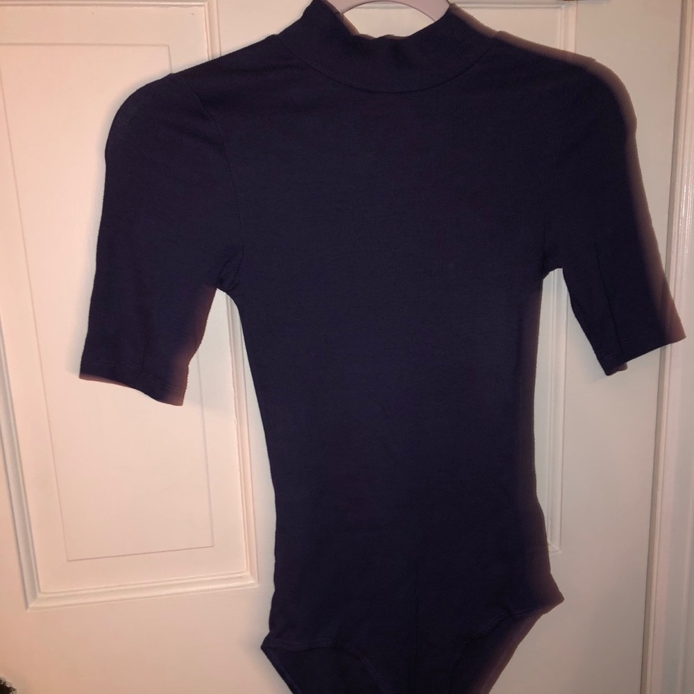 Purple fitted turtleneck